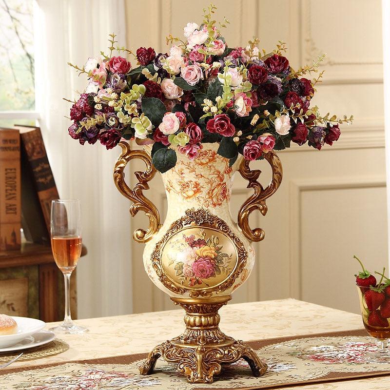 Luxury Flower Vase for Vintage Living Room Decor